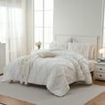 thumbnail image 2 of Shabby Chic Ruffle Comforter Set Queen Size,Country Farmhouse Bedding Sets,Ruffled Queen Shabby Chic Comforter Bed Set Beige Grey 3 Pcs Ruffle Bedding for Women Girls All Season Lightweight Comforter, 2 of 11