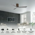 thumbnail image 2 of Matthews Fan Company IR3H-WN-BW-52 Irene 52" Walnut Hugger Ceiling Fan with 3 Barn Wood Blades, Remote and Wall Control, Indoor/Outdoor Damp Rated, 2 of 6