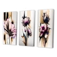 thumbnail image 3 of Designart "Pink Gerbera on Abstract Fusion II" Floral & Botanical Wall Art Set Of 3 - gerbera Pink Gallery Set For Office Decor, 3 of 6