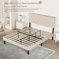 thumbnail image 5 of VECELO King Upholstered Headboard, Mid-Rise Diamond Tufted Adjustable Headboard from 39.8" to 49.8", Easy Assembly, Beige, 5 of 10