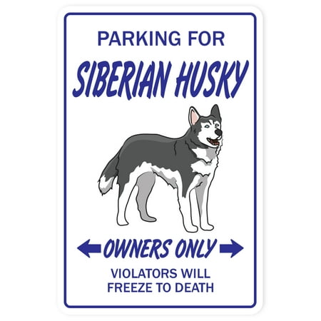 Siberian Husky novelty sticker | Indoor/Outdoor | Funny Home Décor for Garages, Living Rooms, Bedroom, Offices | SignMission Gift Kennel Breeder Groomer Decal Wall Plaque