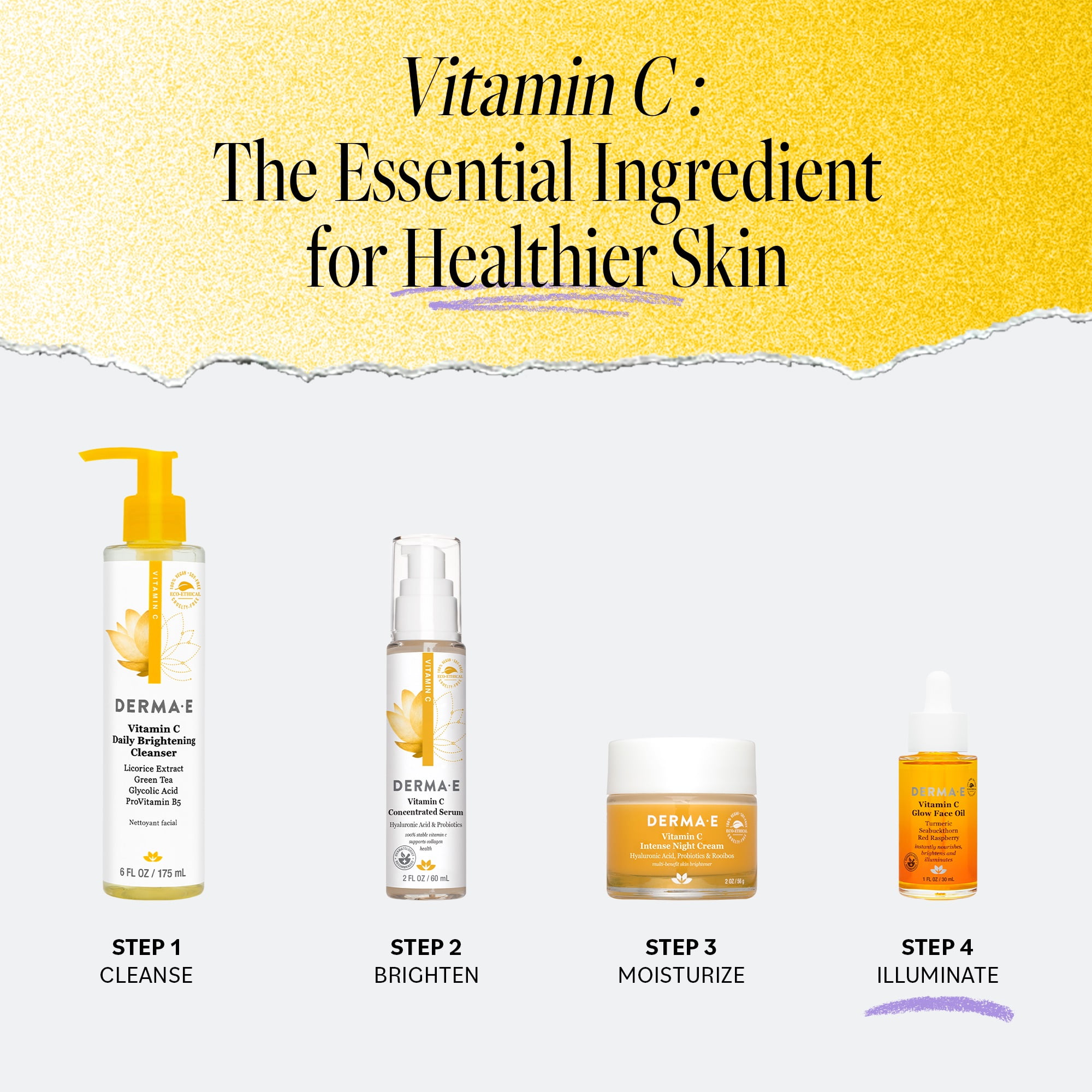 Derma E Vitamin C Glow Face Oil with Turmeric, 1 fl oz