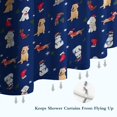 thumbnail image 6 of Dark Blue Christmas Dog and Snowman Pattern Shower Curtain 36"x72" ,Bathroom Decorative Shower Curtains Set with 12 Hooks,Modern Waterproof Washable Shower Curtain, 6 of 6