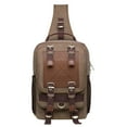 thumbnail image 1 of KAUKKO Canvas Messenger Bag Cross Body Shoulder Sling Backpack Travel Senderismo Chest Bag KAUKKO FD252-3-Khaki, 1 of 5