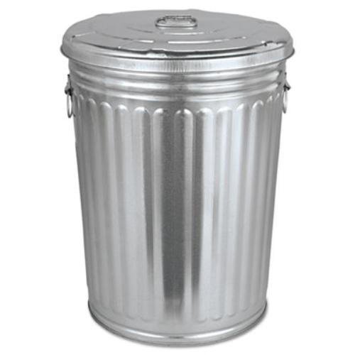 Magnolia Brush Pre Galvanized Trash Can With Lid Round Steel Magnolia Brush Pre Galvanized Trash Can