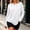 #0077-White, variant on Women's Long Sleeve Shirts, Comfy Crew Neck Tunic Tops Casual Loose Fit Pullover Sweatshirts Curved Hem Shirts