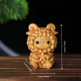 thumbnail image 3 of Chinese Zodiac Statue Mini Creative Wood Sculptures Carving Animal Ornament Home Decoration, 3 of 3