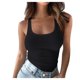 thumbnail image 1 of Top sin mangas con volantes para mujer - Poliéster y spandex, diseño con tirantes y vuelo, tallas grandes, adecuado para uso informal/diario, 1 of 3