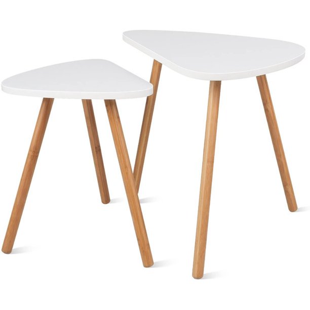 Homfa End Table Set of 2, Side Coffee Table for Living Room Bedroom