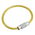 thumbnail image 1 of Unique Bargains 90mm Length PVC Coated Stainless Steel Keyring Loop Cable Yellow 4 Count, 1 of 6