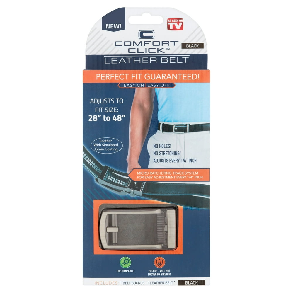 As Seen on TV Comfort Click Men's Adjustable Belt, Black Walmart