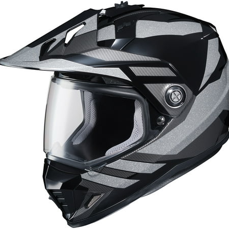 HJC DS-X1 Lander Dual Sport Helmet Black/Silver