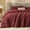 Burgundy, variant on Fleece Queen Comforter Set -Super Soft & Warm Fluffy Burgundy Bedding, Luxury Fuzzy Heavy Bed Set for Winter with 2 Pillow Cases