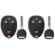 2 PACK KeylessOption Keyless Entry Remote Control Car Key Fob Replacement 15114374 with Transponder Chip Key for 2006-2011 Chevy HHR