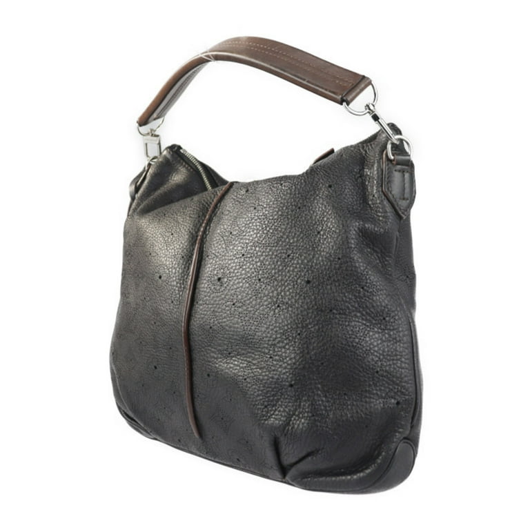 Authenticated used Louis Vuitton Louis Vuitton Selene PM Shoulder Bag M94314 Monogram Mahina Noir Black 2way Hobo Handbag Shopping Tote, Adult Unisex
