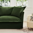 thumbnail image 6 of Modern Minimalist Fabric Armchair 85cm - Green & Comfortable, 6 of 17