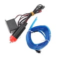 thumbnail image 1 of Tira de luces decorativas para coche, iluminación interior, LED automático, piezas de modificación de lámpara fría EL, 4 metros, azul hielo, 1 of 12