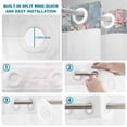 thumbnail image 4 of No Hook Shower Curtain, Blue Pink Botanical Shower Curtains for Bathroom with See Through Top Window, Spring Floral Vintage Waterproof & Washable Bath Curtain Extra Long 72"x84", 4 of 9