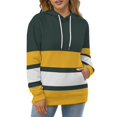 thumbnail image 4 of Green Gold Stripes Men's Women New Sweatshirt Hoodie Men's Plus Size Sweatshirt Hooded Sweatshirt 3d Printed Street Men's Cloth, 4 of 6