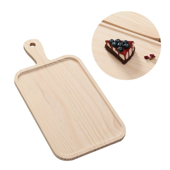 CHICHUMID 1Set Cutting Board Multifunctional Pine Wood for Pizza Bread Meat Serving 11.8x9.4x0.6in Kitchen Helper