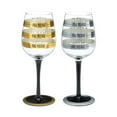 thumbnail image 2 of Burton & Burton Wine Glass Gold & Silver Fill, 2 Assorted, 2 of 4