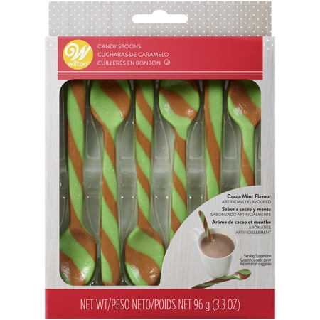 Wilton Cocoa Mint Candy Spoons, 6-Count
