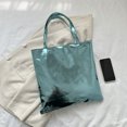 thumbnail image 3 of Bolsa Para Las Axilas Bolso de mano de mujer de gran capacidad de cuero de PU brillante informal para mujer (azul) Likrtyny Para Estrenar, 3 of 9