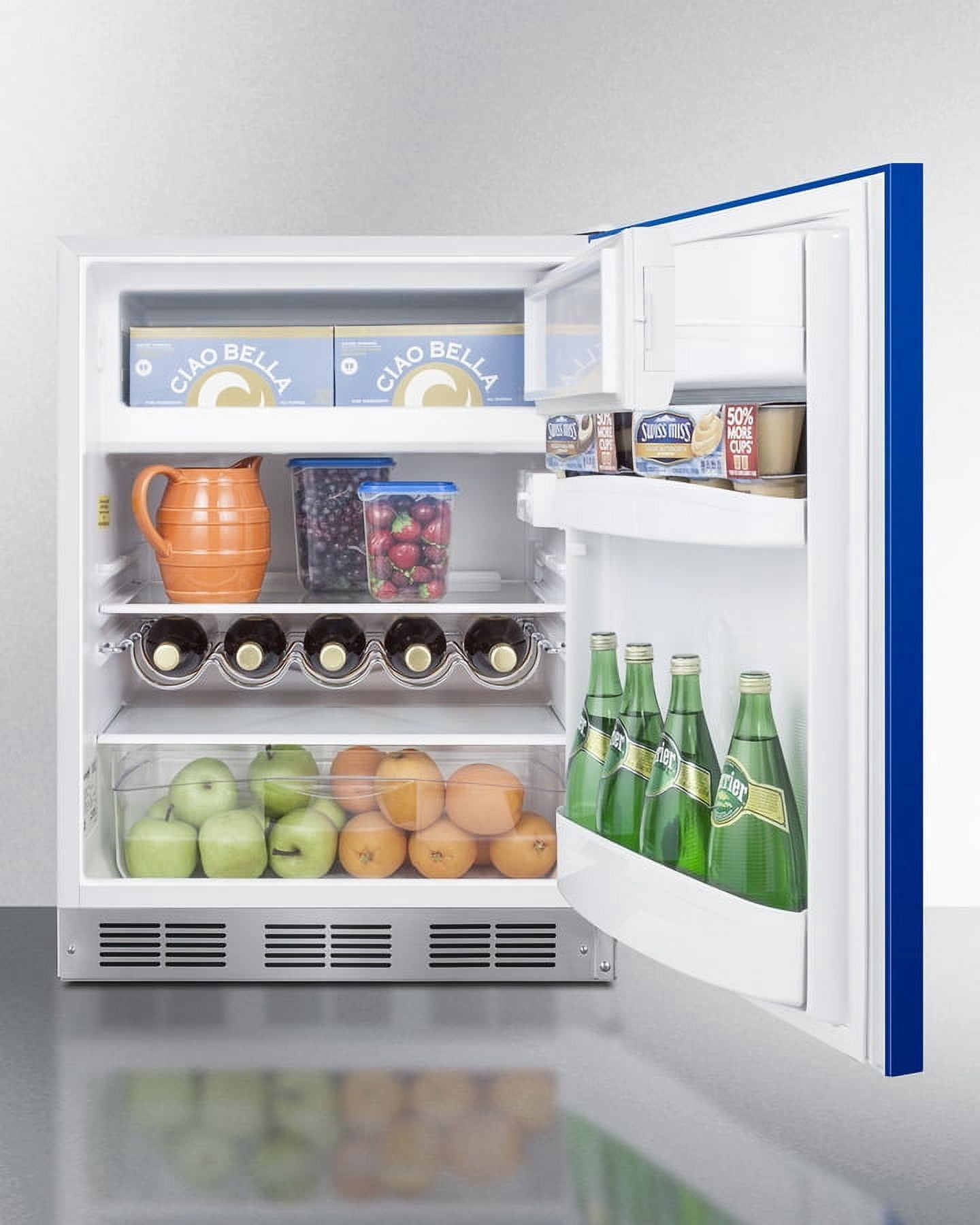 24 Inches Wide Refrigerator-Freezer, Blue