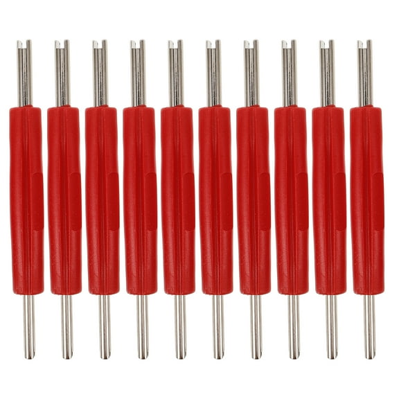 PATKAW 10pcs Dual- Valve Core Removal Tool Set for Car Tires AC Systems Maintenance and Repairs