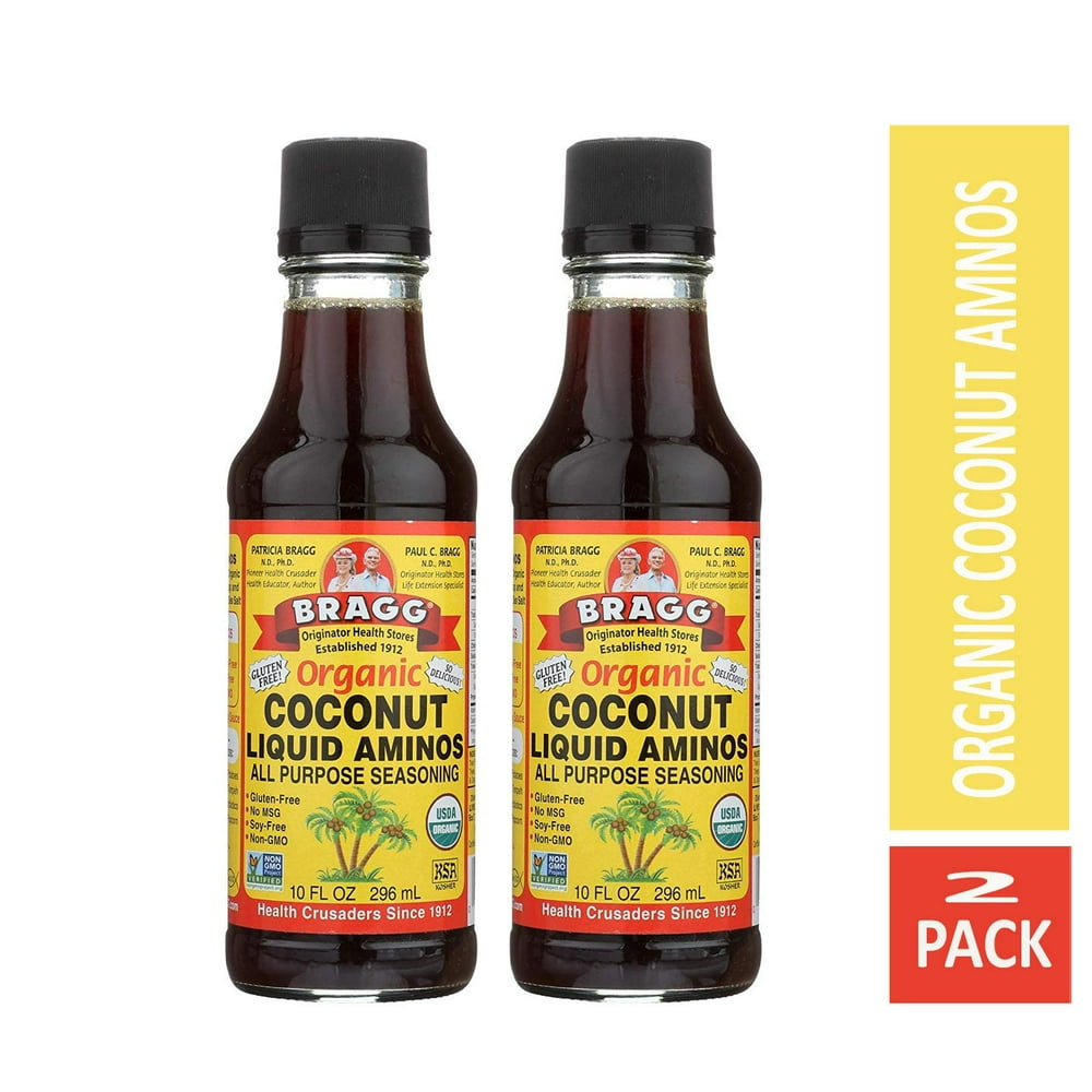 (2 Pack) Bragg Organic Coconut Liquid Aminos All Purpose Seasoning, 10