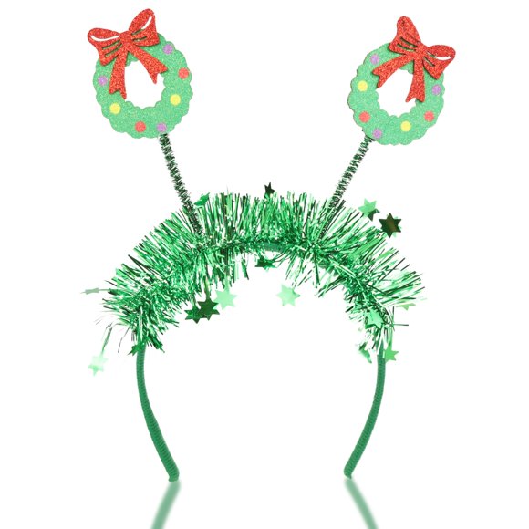 Needzo Diadema navideña con purpurina, accesorio festivo para el pelo, talla única, 9,5 pulgadas (coronas)