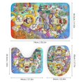 thumbnail image 3 of Juego de 4 cortinas de ducha de Mario con alfombrillas antideslizantes, tapa de inodoro y alfombrilla de baño, cortina de ducha impermeable con decoración de dibujos animados para baño con 12, 3 of 8