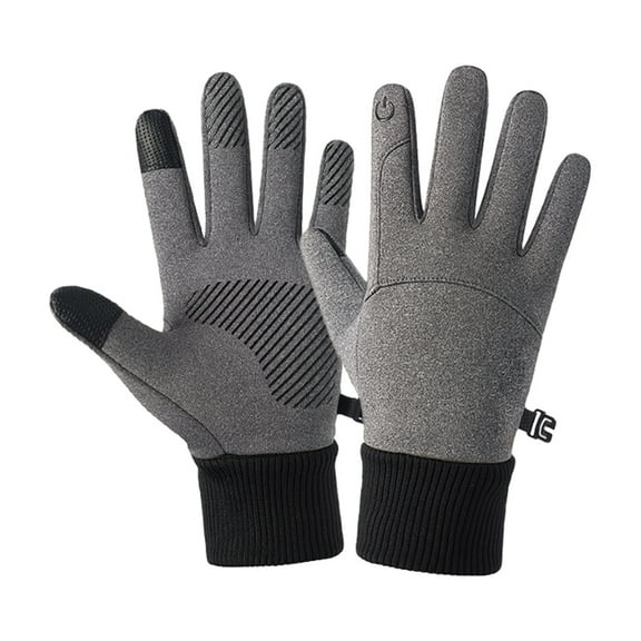 Winter Gloves for Men Women, Touch Screen Texting Warm Gloves with Thermal Soft Knit Lining - gray