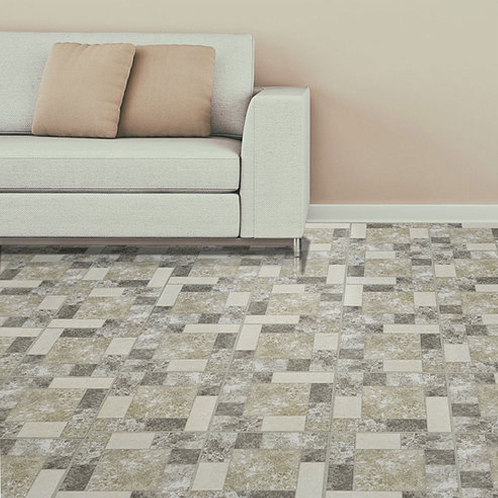 Achim Home Furnishings Nexus Vinyl Floor Tile, Marble Block, 80 Pack