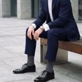 thumbnail image 3 of Loritta 6 Pairs Men Striped Crew Dress Socks, Colorful Breathable Long Socks for Business Casual, Size 6-9, 3 of 9