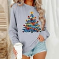 thumbnail image 2 of Womens Crewneck Christmas Sweatshirts Top Fashion Cute Xmas Tree Printed Shirts Pullover Winter Long Sleeve Sweaters Loose Plus Size Blouses Tops, 2 of 6