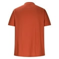 thumbnail image 4 of AHTJRT Men's Summer Beach Shirt Casual V-Neck Henley with Waffle Rib Texture Short Sleeve Basic Solid Top Orange L, 4 of 5