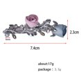 thumbnail image 3 of Elegante Boho Mujeres Metal Rose Flower Gran pinza de cabellero Accesorios de horquilla Rosado, 3 of 9