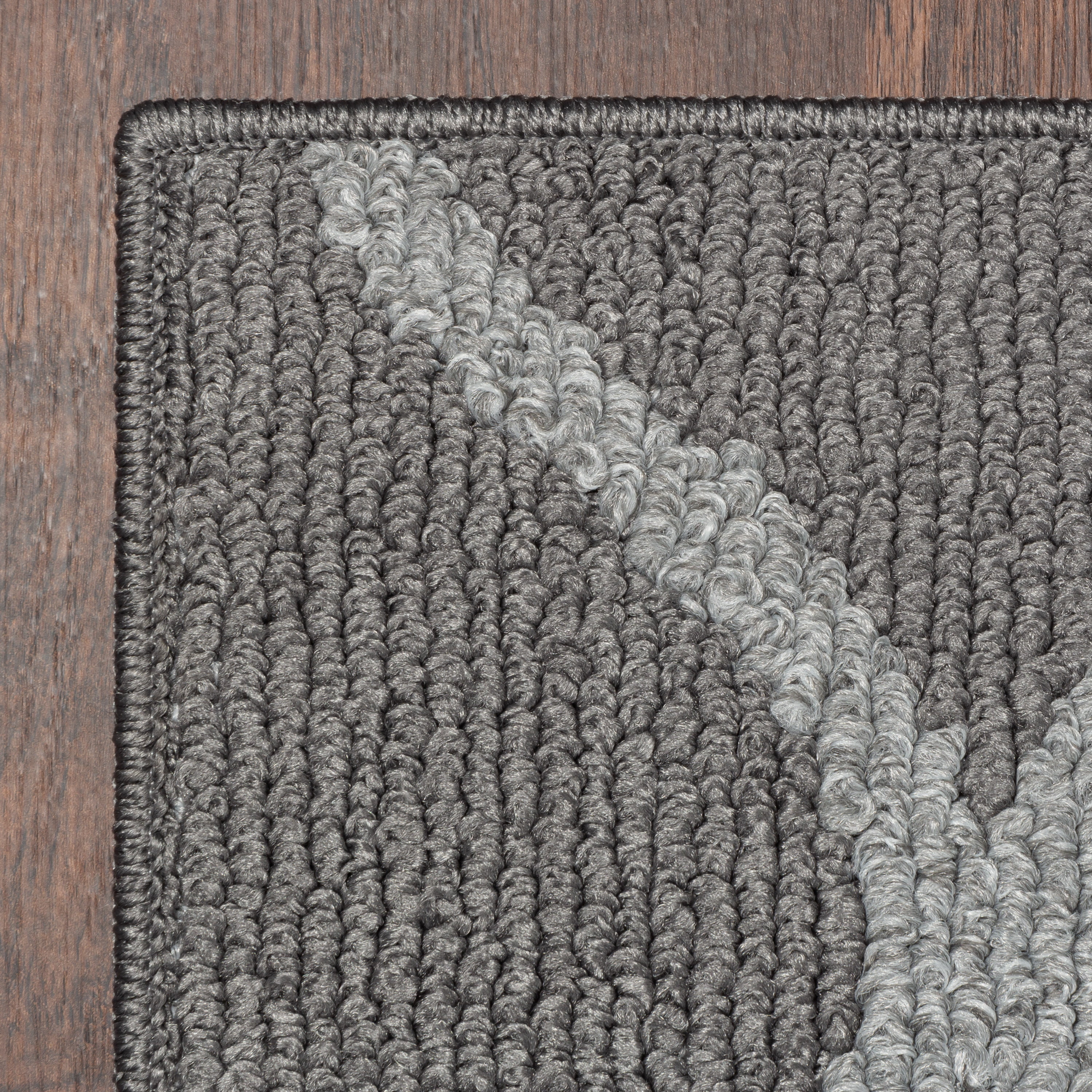 Maples Rugs - Rebecca Modern Geometric Washable Indoor Area Rugs, 1'8 x 2'10, Gray