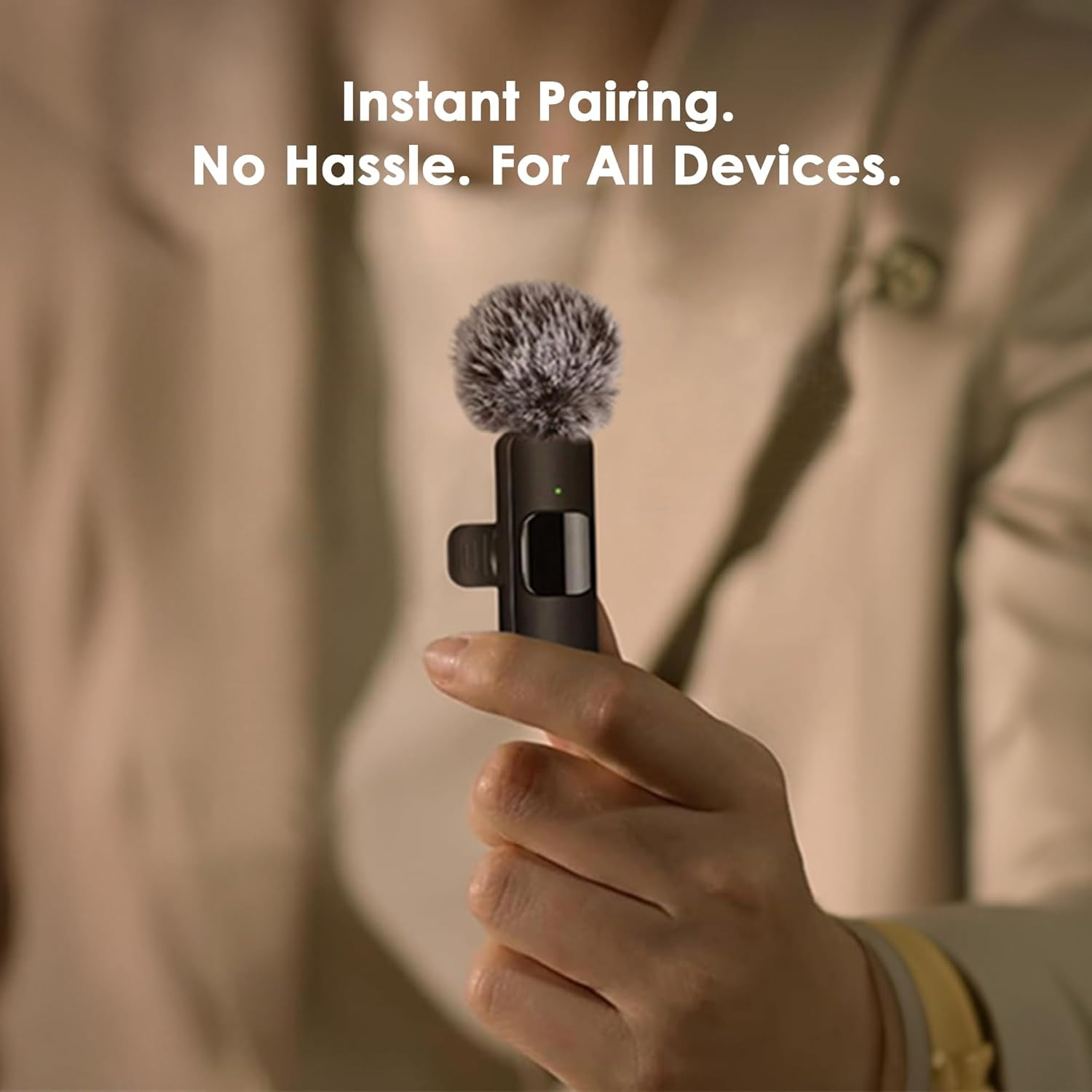 Mini Mic Pro Wireless Lavalier Microphone for iPhone and Android