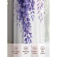 thumbnail image 6 of Purple Eucalyptus Sheer Curtains 72 Inch Length 2 Panels Set, Botanical Garden Flowers Voile Window Treatment Rod Pocket Curtains Sheers Drapes for Bedroom/Living Room/Kitchen 52"x72"x2, 6 of 7