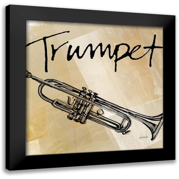 Tavoletti, Anne 12x12 Black Modern Framed Museum Art Print Titled - Trumpet Neutral