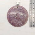 thumbnail image 6 of Natural Lepidolite Large Round Sterling Silver Pendant | 45mm | 2 1/16" Long |, 6 of 9