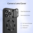 thumbnail image 3 of for iPhone 15 Pro Max Case Magnetic Case with Invisible Kickstand Camera Cover [Military Drop Protection] [MagSafe Compatible] Shockproof Phone Case Slim Translucent Cover (Black), 3 of 6