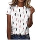 thumbnail image 1 of Tops Para Mujer Blusa Casual Elegante Camiseta de Manga Corta Con Estampado de Cuello Redondo Causal de Moda Odeerbi  ODB160862, 1 of 5