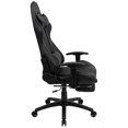thumbnail image 4 of Bowery Hill Leather Racing Reclining Gaming Chair in Black and Gray, 4 of 12