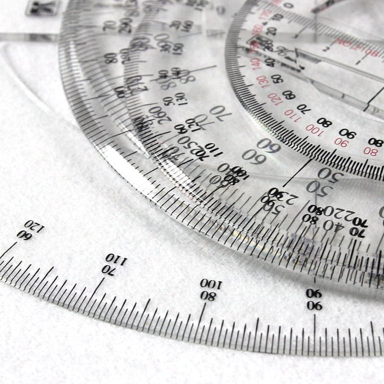 BORDSTRACT Rolling Ruler Set - 5 Pieces 15cm & 30cm With Protractor, Transplastic Measuring Tool For Drawing, Students, Design