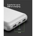thumbnail image 3 of Belkin 20,000mAh USB-C Power Bank, Portable Charger w/ 2 USB-A Ports, 15W + USB-A to USB-C Cable for iPhone 16/15, Galaxy S25/S24, Pixel 9, iPad, Nintendo Switch 2 & More – Blue, 3 of 9