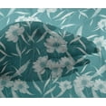 thumbnail image 4 of oneOone Viscose Chiffon Teal Green Fabric Florals Sewing Material Print Fabric By The Yard 42 Inch Wide, 4 of 4