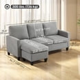 thumbnail image 3 of HOMCOM Canapé Sectionnel avec Ottoman, 3 of 10
